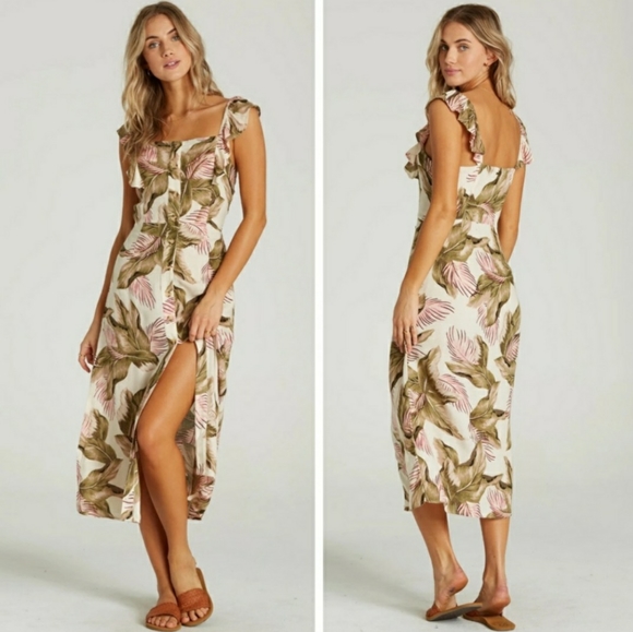 Billabong Love Tripper Midi Dress XS - Picture 3 of 6